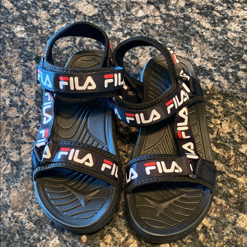 Fila Kids Black Sandals